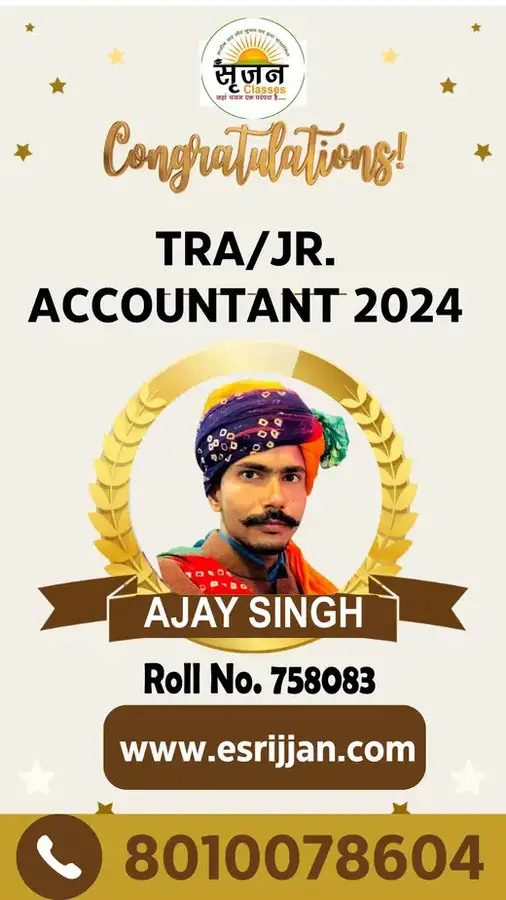 AJAY SINGH - RSMSSB TRA Junior Accountant 2024 selected student