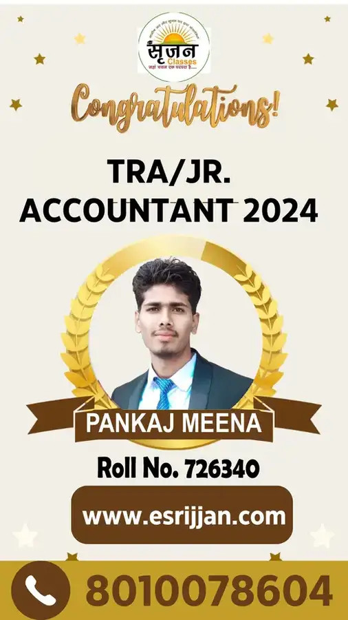 PANKAJ MEENA - RSMSSB TRA Junior Accountant 2024 selected student